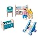 HUAJIA Accessoires pour maison de poupée en bois - Mobiliers - Modèles en miniature - Jouets assemblés - Avec chaise - Poussette pour enfants