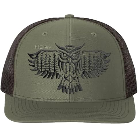 HORN GEAR Trucker Hat - Great Horned Owl (Loden/Black) Cover