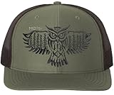HORN GEAR Trucker Hat - Great Horned Owl (Loden/Black)