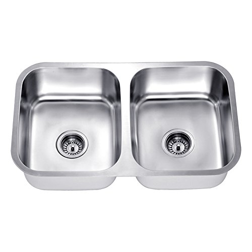 Crazy Clearance Daweier ES281616 Sink Equal Double Bowls, 18 Gauge Black Friday - 80% OFF Daweier ES281616 Sink Equal Double Bowls, 18 Gauge