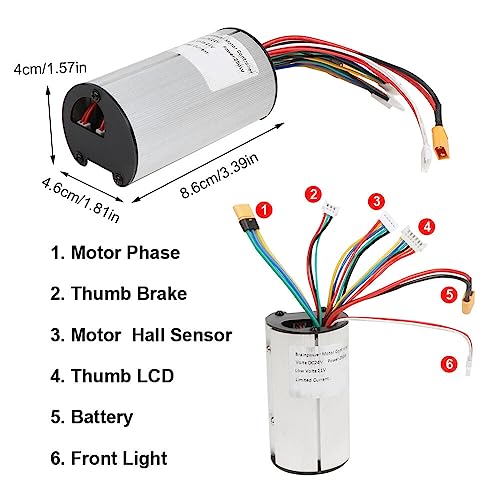 Reinscer 24 V 250 W inklapbare step-controller-kit, elektrische step-controller, lcd-display, elektrische step-rem, gaspedaal, smoorset, (24 V) - Afbeelding 6