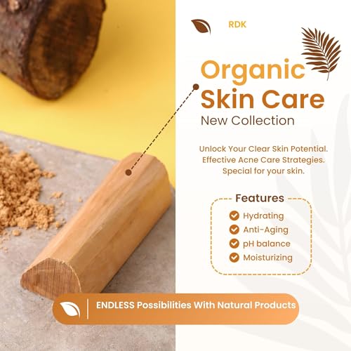 RDK Natural Malayagiri Sandalwood (Chandan) Pata Board with Red and White