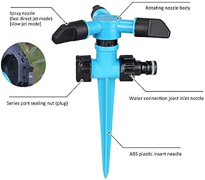 Lawn Sprinkler Automatic Garden Water Sprinklers Lawn Irrigation System Large Area Coverage Rotation 360 Degree