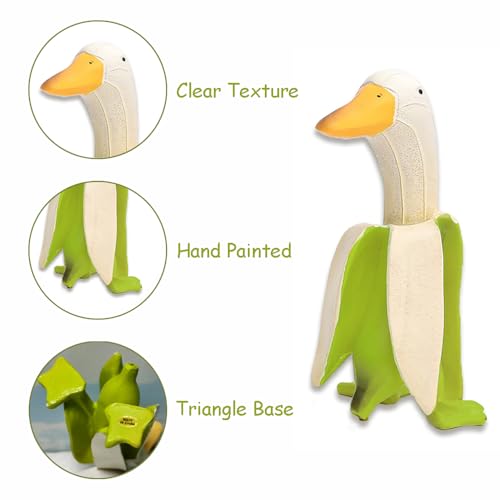 LSRVNM Bananen Ente Statue, Garten Kreative Bananenente, Bananenenten Skulptur, Hohe Temperaturbeständigkeit, Lange Nutzungsdauer, für Terrasse, Vorgarten, Garten – Bild 4
