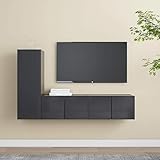 Este conjunto de armarios de alta fidelidad es ideal para exhibir o mantener cualquier elemento que desees bien organizado y al alcance.