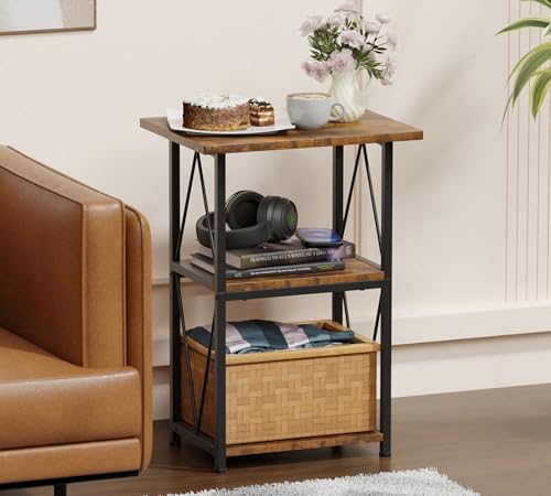 Mesa de tocadiscos con soporte para discos de vinilo y estructura ampliada de 3 niveles 6