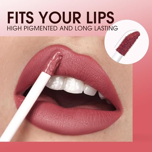 Image of 12 Pcs Liquid Lipstick Combo Set - Matte Lipstick Waterproof for Women and Girls - Perfect Makeup Gift Set - Versatile Nude Lipstick Shades for Everyday Elegance