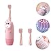HOODANCOS 1set Boy Girl's Electric Toothbrush Set Sonic Toothbrush for Boys and Girls Battery Operated Soft Bristles and