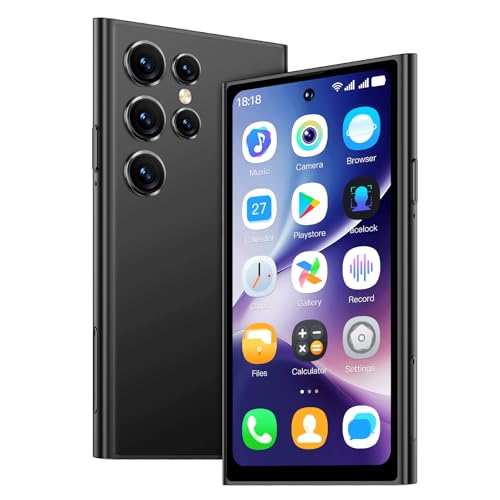 soyes Mini Smartphone Upgraded 4.0'' HD Touch Screen Mini Phone for Kids Unlocked World's Smallest 2000mAh Battery Dual SIM Little Mobile Phone with Face ID Pocket Child Cellphone 2GB+16GB Black