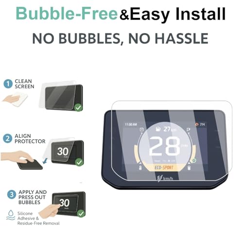 Image of Wisely Pack 3 - Screen Guard for Hero Vida VX2 Plus |2025+| Electric Scooter - TFT Display Digital Meter Protector - HD Clear, Full Cover - Easy Installation Kit - VidaVX2 EV Scooty Accessories