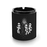 スターウォーズ 灰皿 革製灰皿 丸い円筒形 アッシュトレイ 卓上 大容量 屋外 おしゃれ ステンレス おしゃれ 大容量 屋外 室内 防臭 車用 ブラック 洗いやすい インテリア コンパクト