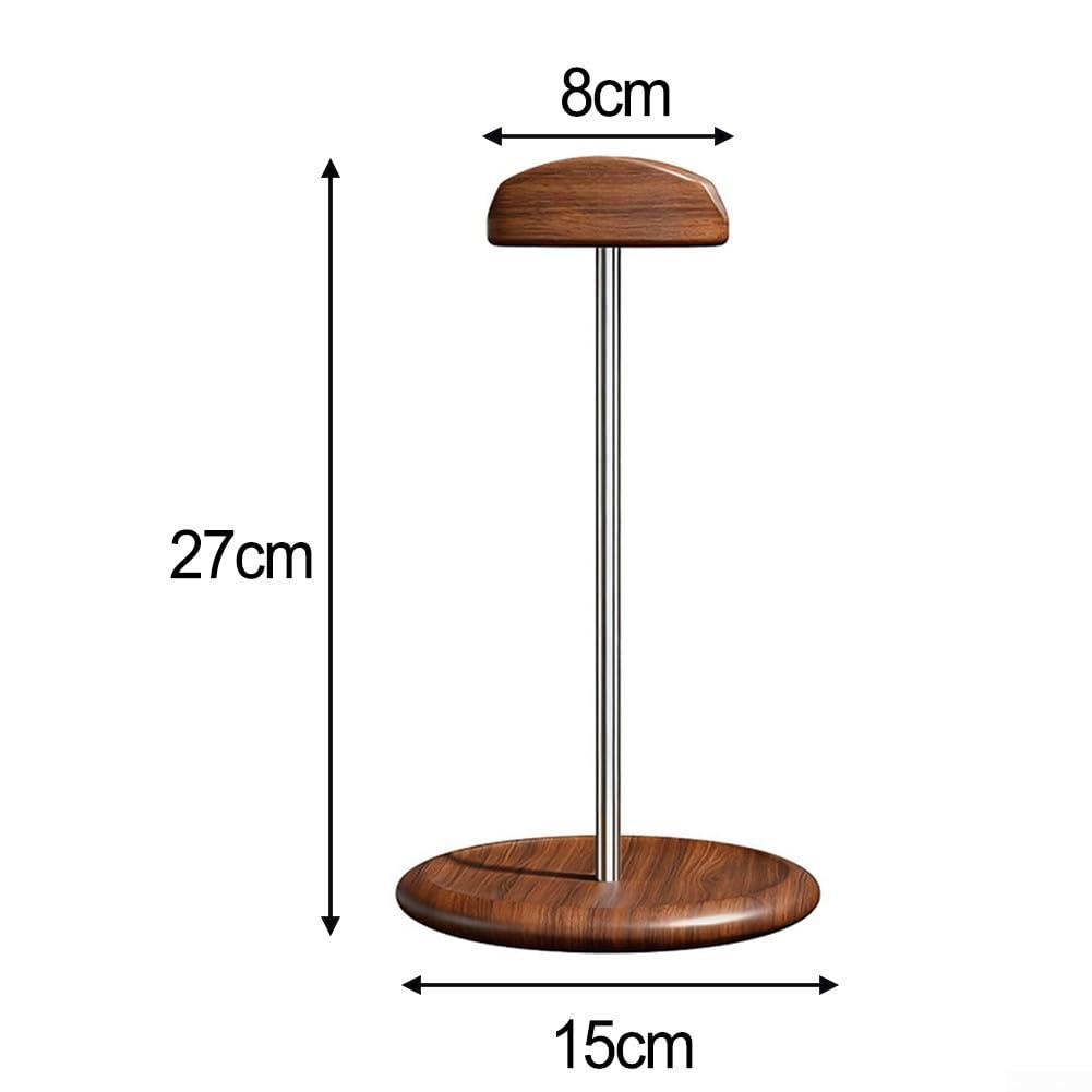 Stand Cuffie in di Noce per americano Massiccio Stand Cuffie