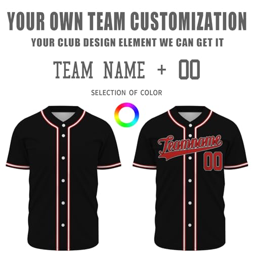 Custom Baseball Jersey Personalized Baseball Jersey with Button Plackets Short Sleeve for Baseball Games and Practice miniatura 5