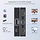 FQuanmap DisplayPort zu HDMI Splitter für Multi Monitor Adapter,4K@60Hz DisplayPort Splitter 1 in 3 Out für 3 Monitor HDMI Support Extended Mode auf Windows Kompatibel mit DP 1.4 Geräten