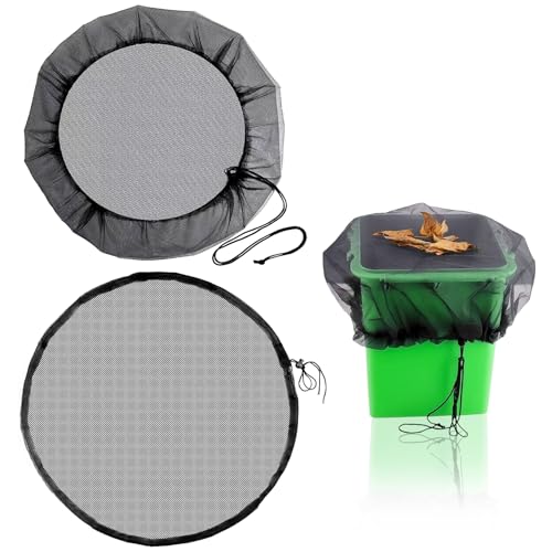 2 StkRegentonnen Netz,verstellbares Regentonne Abdeckung mit Zugkordel,80cm Schutznetz Regentonnennetz mit Gummizug,Mückenschutz Regentonne Netzabdeckung Schutz vor Laub Insekt Regentonnenabdeckung