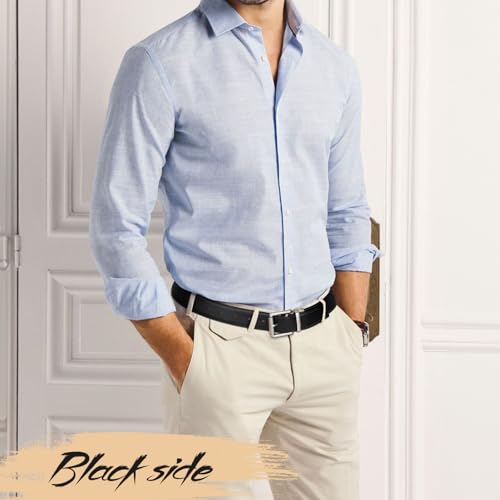 Men's Belt, Reversible Leather Belts for Men, One Belt, Two Styles for Dress and Casual Wear4