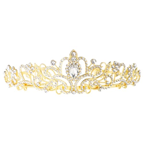 Wedding Tiaras Crowns Headbands for Women and Teens Baroquely Crystal Crownpiece for Proms and Formal Event Gathering Crystal Ti