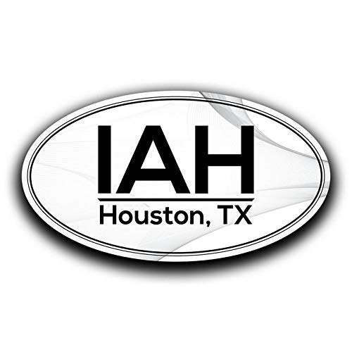 Pegatina IAH Houston Texas vinilo adhesivo coche maleta portátil pack de 2 MKS0575
