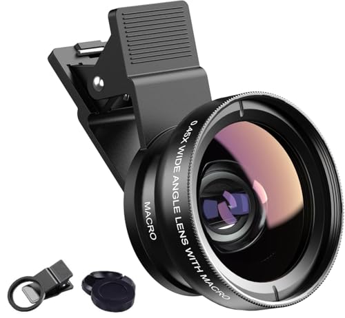 Auricase Lente de teléfono móvil 2 en 1, macro