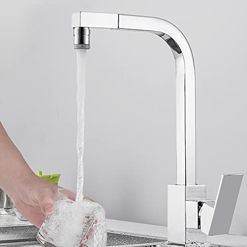 Robinet de cuisine en laiton noir haut de gamme avec mitigeur et douchette - 2