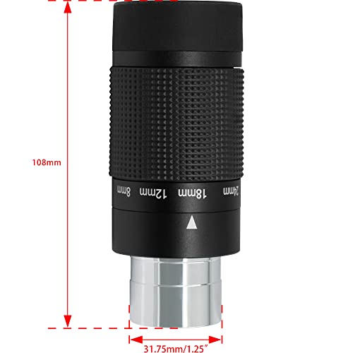 Alstar 1.25" 8-24Mm Zoom Eyepiece For Telescope With T-Thread #TOP6
