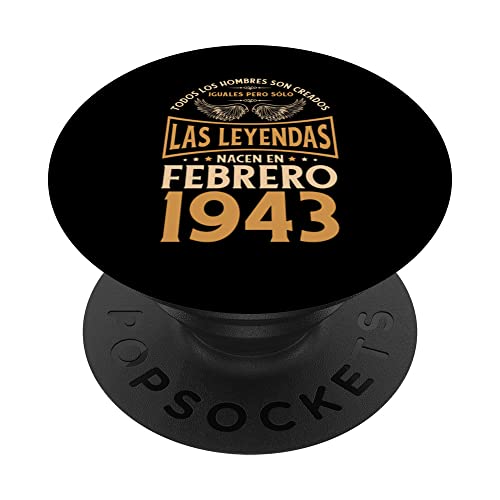 Cumpleaños Hombre Regalos Las Leyendas Febrero 1943 PopSockets PopGrip Intercambiable