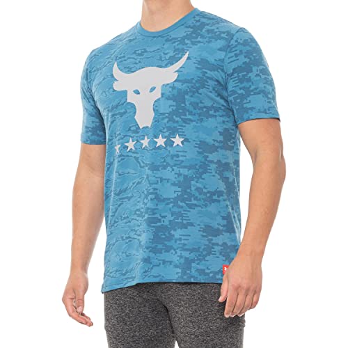 Under Armour Project Rock Chase Greatness Training T-Shirt, Blue (Chicago Blue), XL