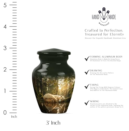Image of Bear Urn - Small Urns for Human Ashes Keepsake - Urns for Ashes Adult Female Mom - Burial Urns for Cremated Remains - Cremation Urns - (3 inch Pack of 4)