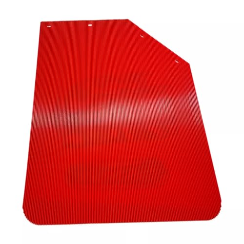 Image of Heavy Duty Angled Mud Flaps 24 inch x 30 inch Compatible with Semi Truck Trailer with Fun Truck Pattern Red, 2 Pack