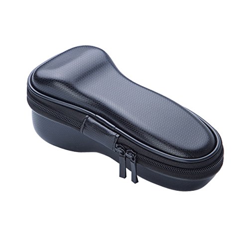 Ymwave Scheerapparaat, universeel, waterdicht PU-leer, EVA-kunstleer, hard beschermend etui, scheerapparaat, voor Braun Flyco, zwart, 19 x 7 x 8 cm