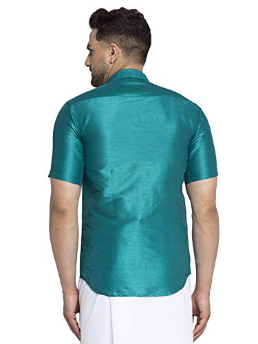 Image of SAIFOO Men's Classic Silk Ethnic Shirt.