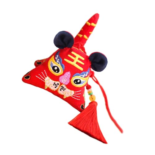 Bolsa colgante tradicional de sachet decorativo rojo miniatura 1