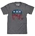 Republican Elephant T-Shirt | Grey | Poly Cotton Blend | Classic Look - Large,Heather Graphite