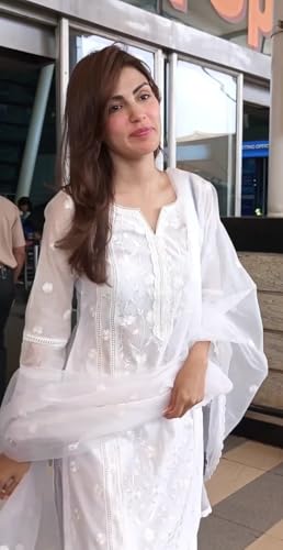 Ensemble kurta brodé LookMark en crêpe de qualité supérieure