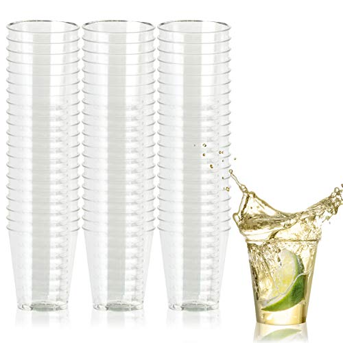 500 Disposable Hard Plastic Shot Glasses, 2oz(60ml) Crystal Clear, Heavy Duty, Shatterproof