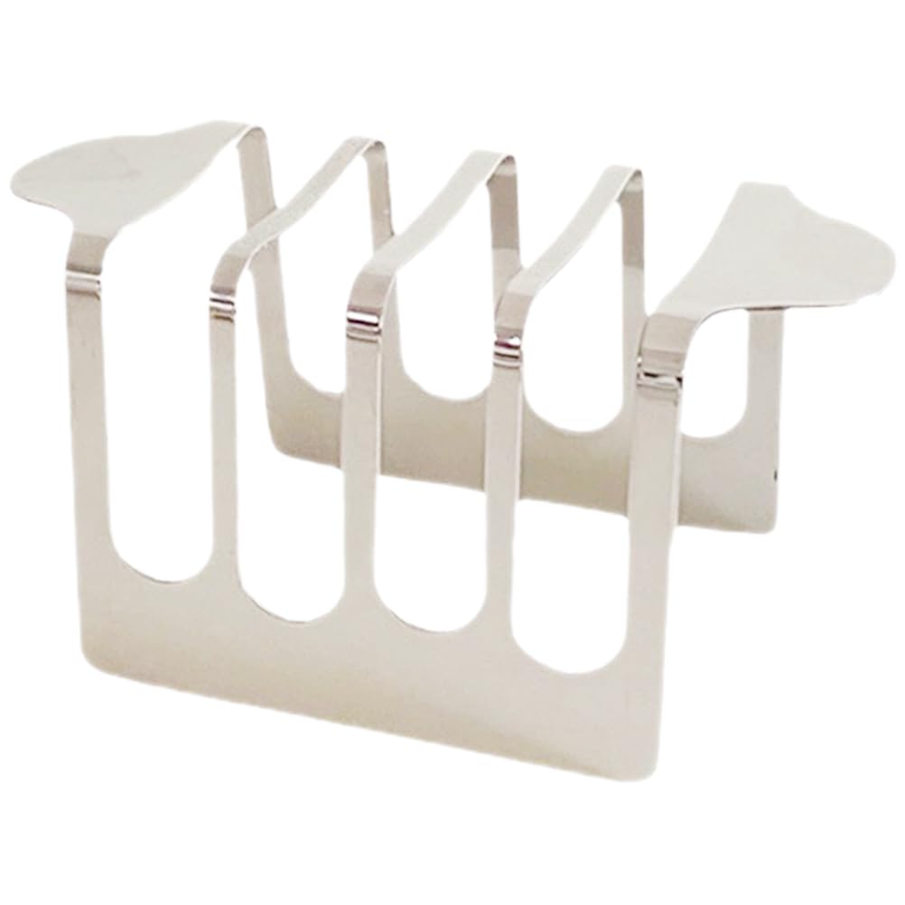 2PCS Porte-Toast à 84 Fentes Porte-toasts en Acier Inoxydable -s -Pain Argenté Accessoires pour Friteuse à Air Cuisine Support de Refroidissement