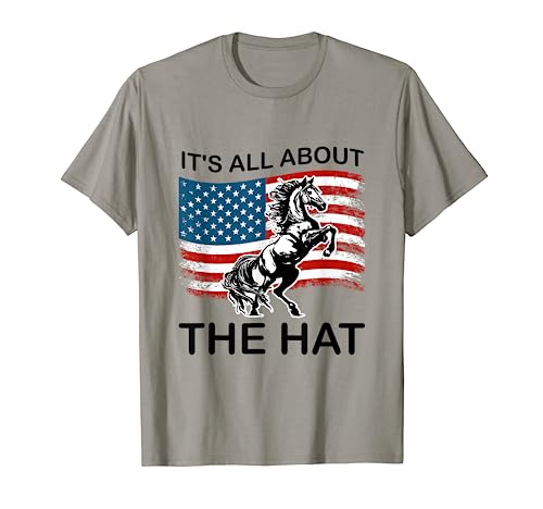 Horses Racing USA Flag Proud Patriots Todo gira en torno al sombrero Camiseta