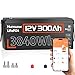 HumsiENK 12V 300Ah LiFePO4 Lithium Leisure Battery for Home RV Solar and Marine Power with Bluetooth 3840Wh High Capacity Built in 100A BMS for Long Lifespan and Safe Low Temp Operation