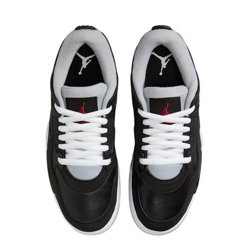 Air Jordan 4 RM Men's Shoes (HV5184-010, Black/Wolf Grey/White/Fire Red) Size 133