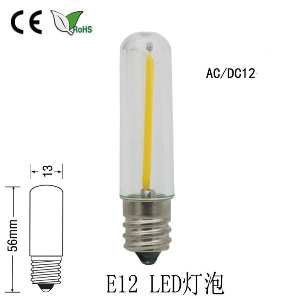 Lote de 50 bombillas de filamento LED T13L DC12V E12 for máquina