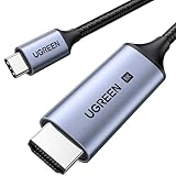 UGREEN USB Type C HDMI 変換ケーブル 【8K@60Hz /4K@240Hz/3M】 48Gbps高速転送 Macbook Pro/MacBook Air/iPad Pro/Surface Go/Chromebookなど対応