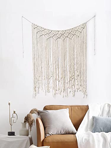 Umkic Boho Macrame Wall Hanging Wall Decor Hand Woven Tapestry Decor Art For Wedding, Bedroom Living Room, Apartment Dorm, 37" X 45" #TOP7