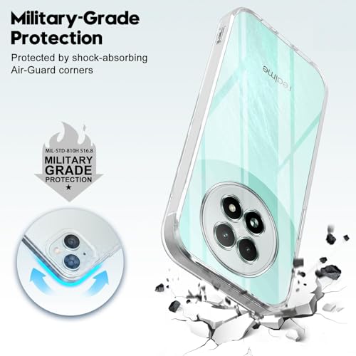 Image of Jkobi Back Cover for Realme 13 (Silicone Clear Shockproof Case with Camera Protection | Soft and Flexible | Transparent)