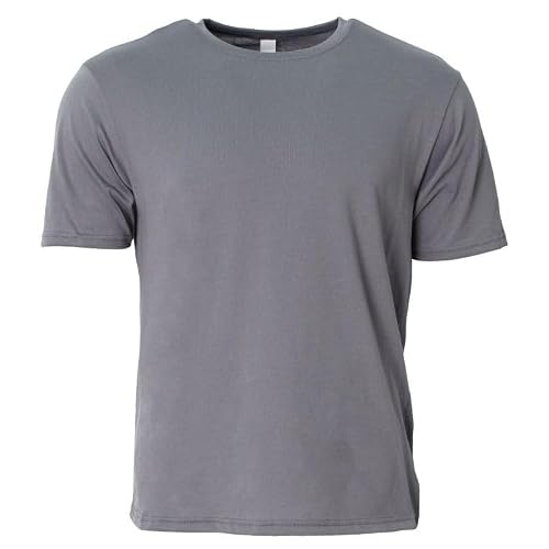 A4 Adult Softek T-Shirt, Graphite, XL