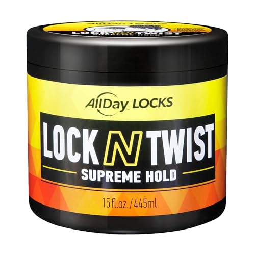 AllDay Locks Lock N Twist Supreme Hold, Edge Control, 15 Oz Jar