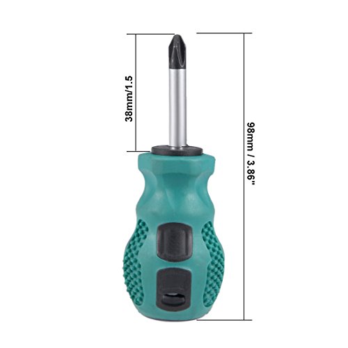 Image of uxcell #2 Phillips Screwdriver 1.5 Inch Round Shaft Non Slip Comfortable Handle