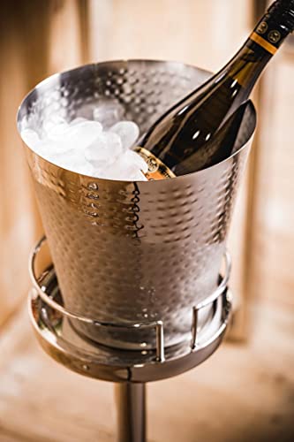 Refroidisseur de bouteille de champagne sur pied pour libérer de la place