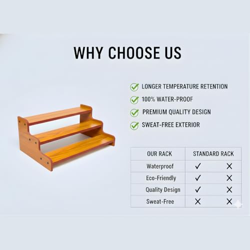 Image of 3-Tier Spice Rack, 13.8 Inch Wood Step Shelf Countertop Spice Storage Holder, Kitchen Pantry Cabinet Organizer Cupboard for Spice Bottles, Jars, Seasonings, Baking Supplies,