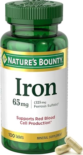 Image of Nature's Bounty Iron 65mg, 325mg Ferrous Sulfate, 100 Tablets