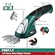 POSENPRO 7,2V Akku-Gras- und Strauchschere, 2 in 1 Mini Handheld Elektrischer Grasschere, Akku-Heckenschere Rasenschere Comfortcut, 120 mm (Strauch) / 83 mm (Gras)